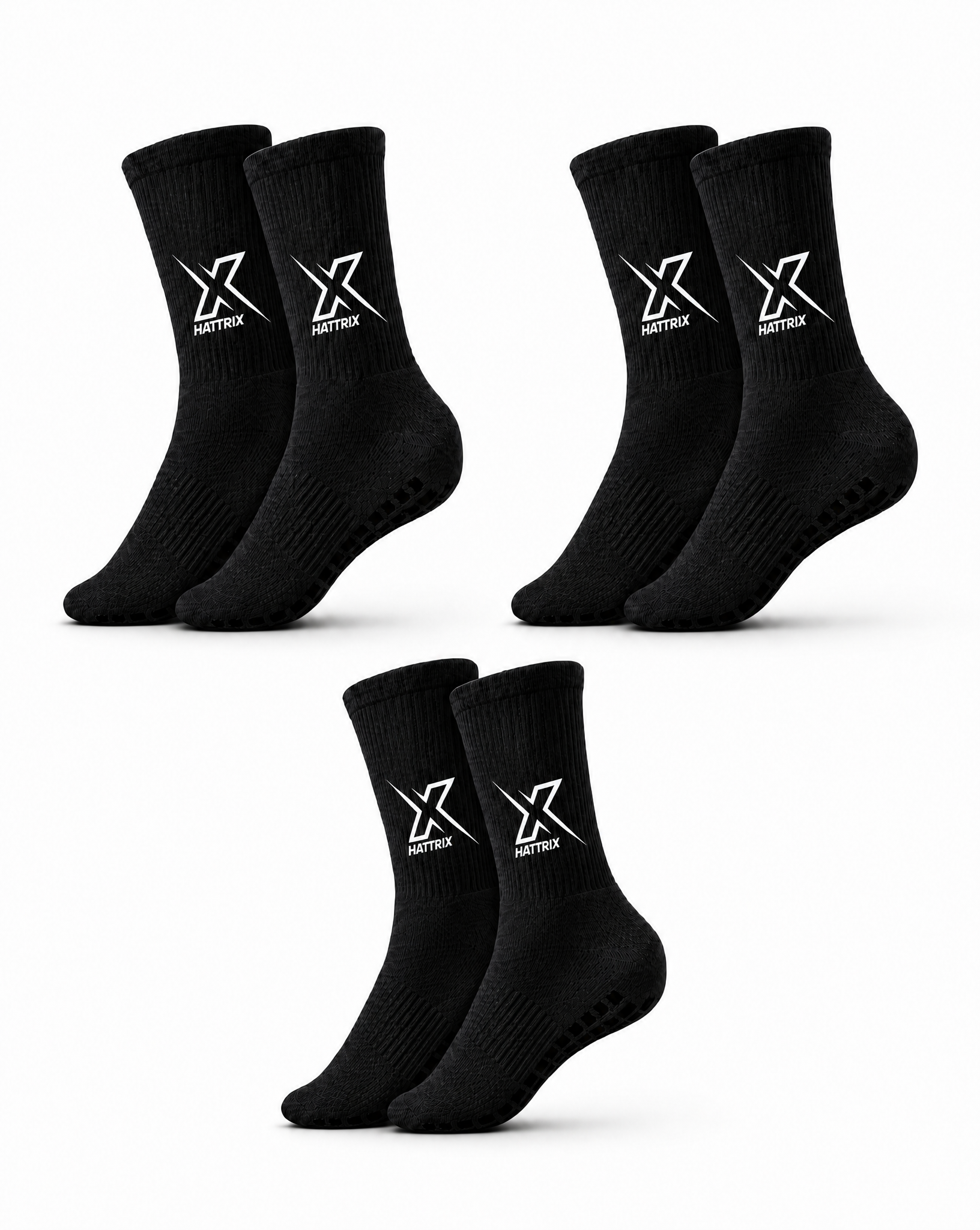 HATTRIX Grip Socks - 3 pack (C2-6)