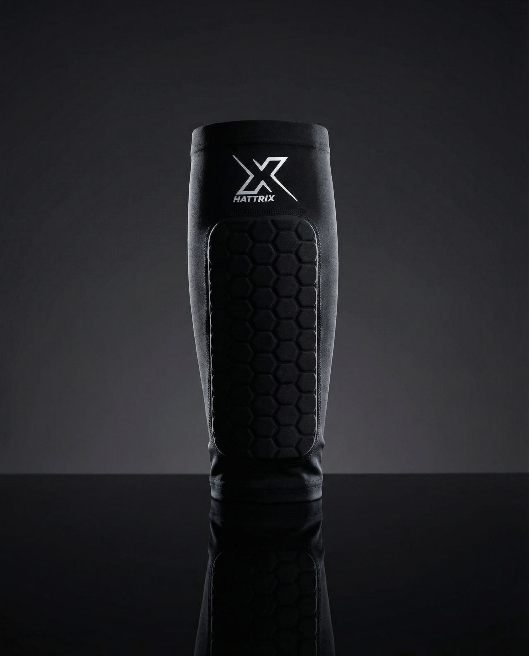 Hattrix Compression Shin Pads ( Ages 7+ )- Lightweight football protection.